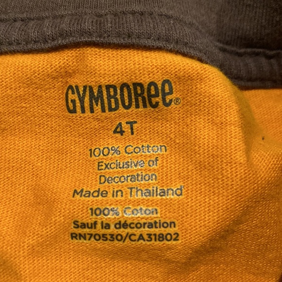 Boy’s Size 4 Gymboree T-shirts-Bundle of 2: Orange Bicycle & Turquoise Shark-EUC - Picture 4 of 9